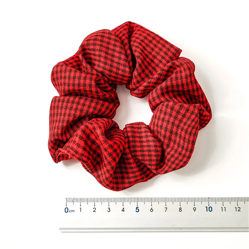 

New Plaid Striped Scrunchie Women Rubber Band Hair Rope Ties Elastic Hair Bands Fashion Girls Hair Accessories Ponytail Holder