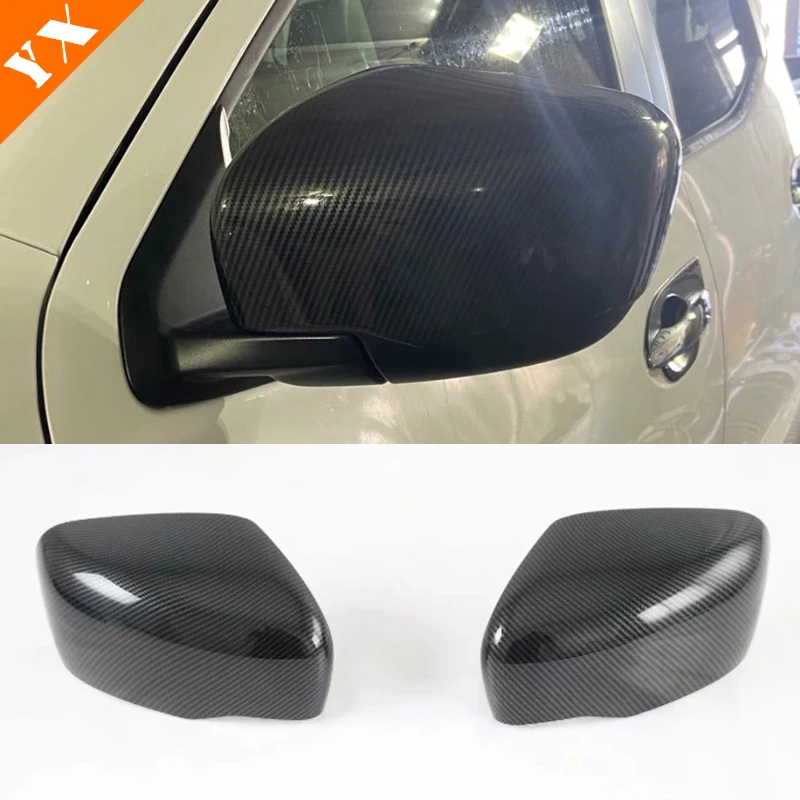 

ABS Carbon For Nissan Navara NP300 2019 2020 Car Side Door Rearview Turning Mirror cover Sticker Car Styling Accessories 2pcs
