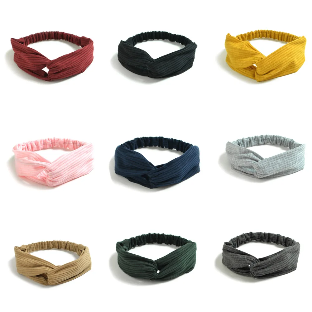 

Women Knit Cross Twist Headband Turban Elastic Headband Bandage Women Yoga Hair Bands Sport Elastic Girls Hairband