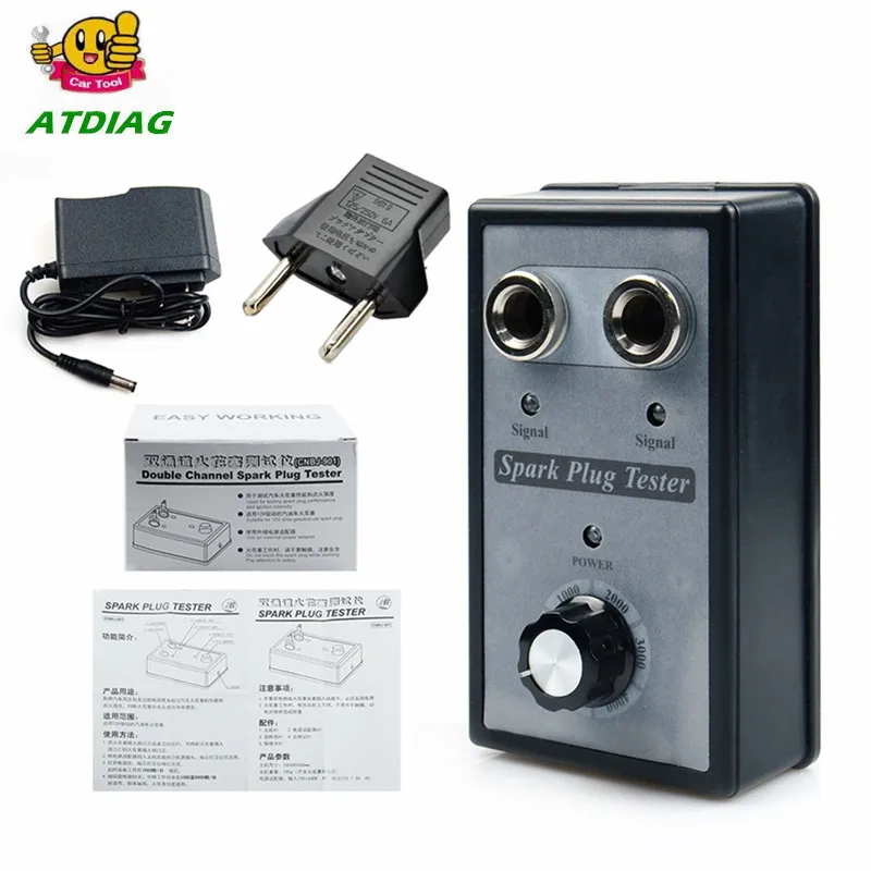 

2020 Newest Dual Hole Car Spark Plug Tester Ignition Plug Analyzer Diagnostic Tool Car Spark Plug Tester Detector