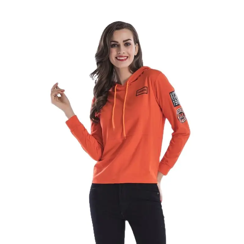 

Women clothing Hooded sweatshirts Loose print casual streetwear women clothes for teens korean fashion