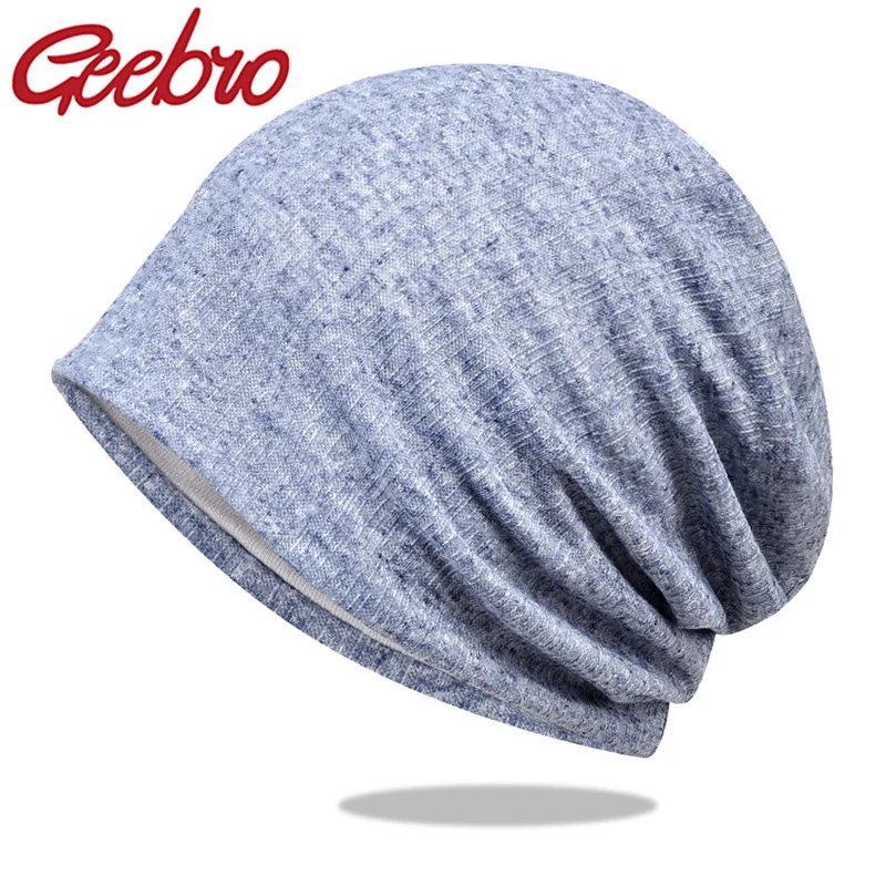 

Geebro Fashion Bonnet Hat For Men Women Spring Autumn Solid Color Skullies Beanies Casual Soft Turban cap Hip Hop Beanie Gorras