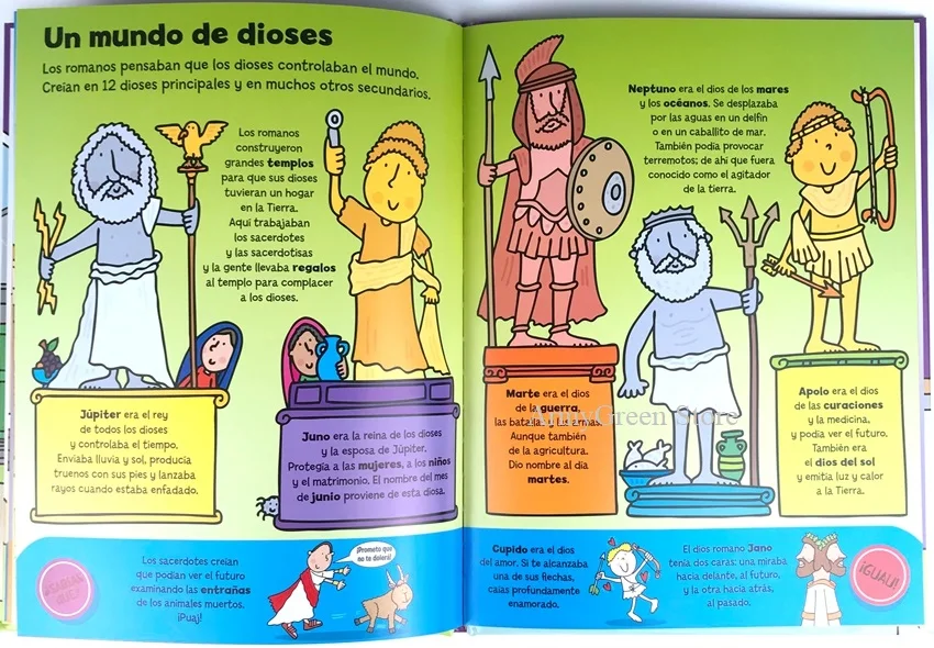 Книга с римскими знаниями для детей и родителей оригинальная испанская в твердом