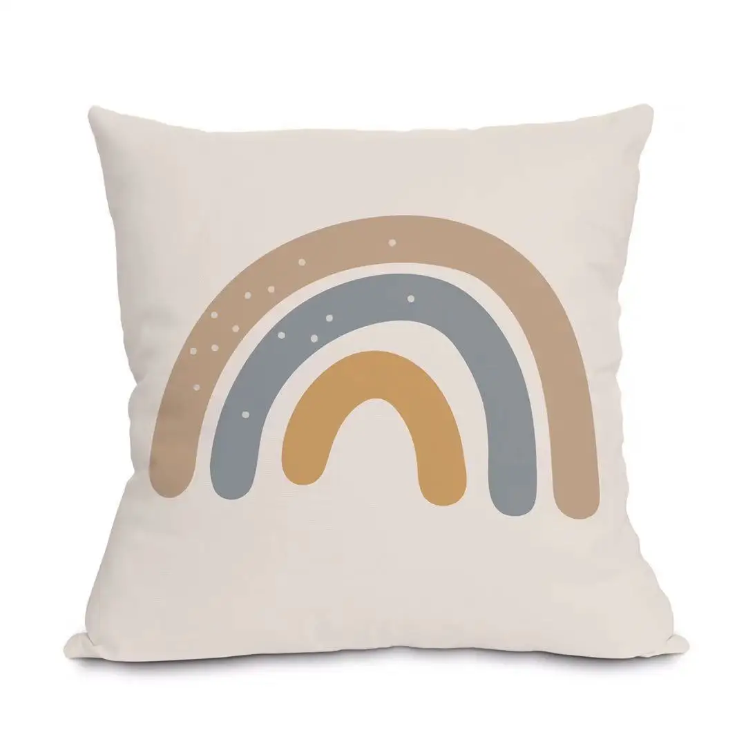 Скандинавский Декор для комнаты радужная искусственная подушка в стиле бохо
