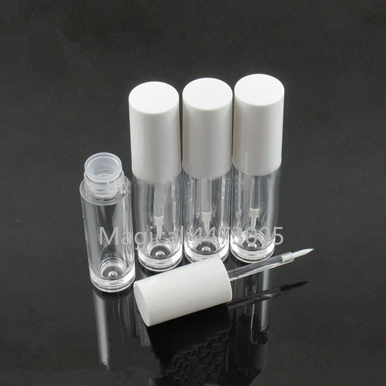 

5ml 10/30/50pcs Empty Eyeliner Tube Transparent Round Cosmetic Container Liquid Eyeliner Bottle With Brush Cap Free Shipping