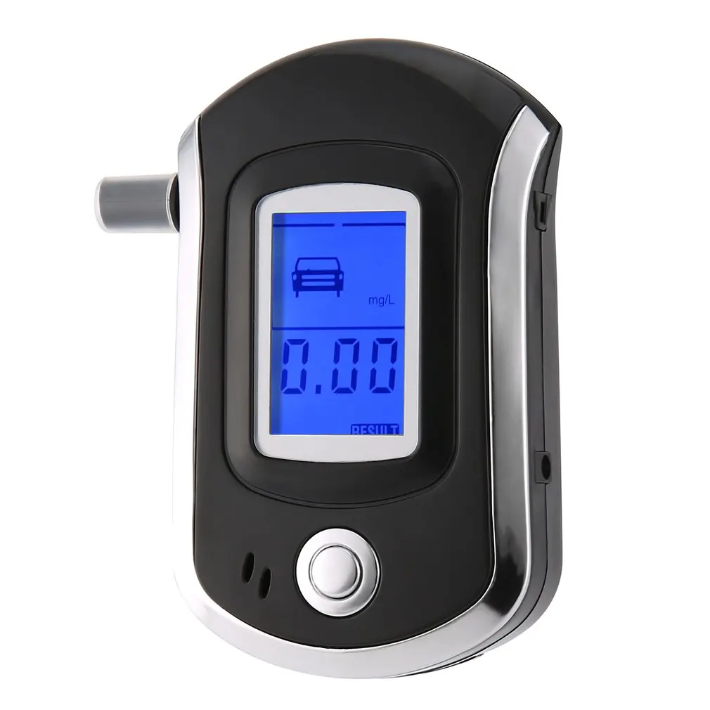 Professional Digital Breath Alcohol Tester Breathalyzer with LCD Dispaly with11 Mouthpieces AT6000 Hot Selling Wholesale
