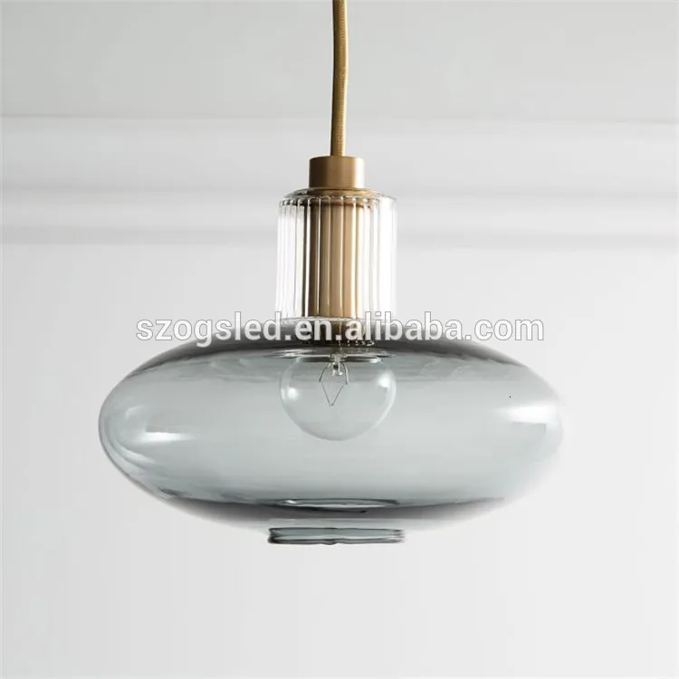 Дешевая художественная декоративная синяя стеклянная кухонная люстра подвесное