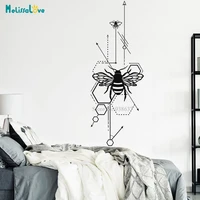 honeycomb anatomical bees wall decal stickers home bedroom decoration gift removable vinyl wallpaper ba573