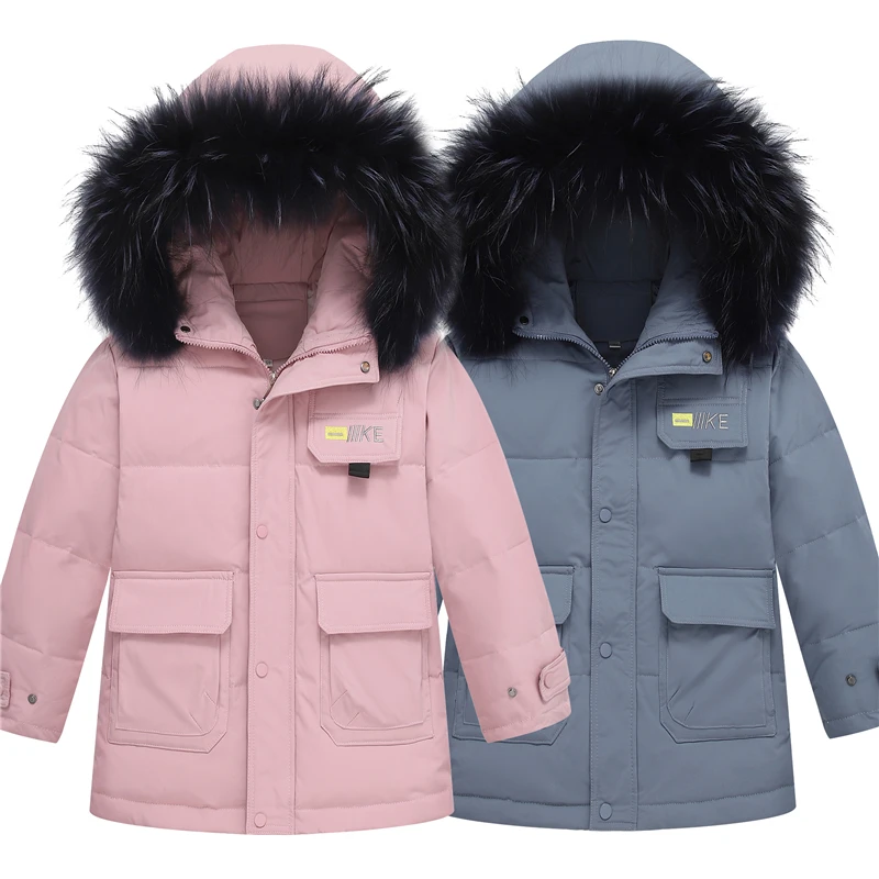 OLEKID/-30 градусов русская зимняя куртка для мальчиков с капюшоном теплая детская одежда пуховик для мальчиков От 5 до 14 лет подростковая куртка на меху для детей