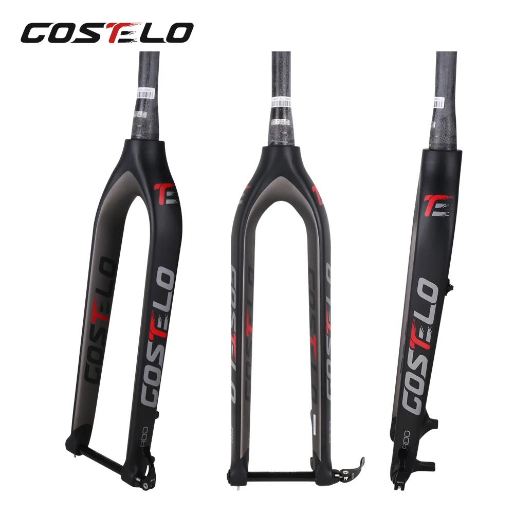 Costelo полностью углеродная mtb вилка 29er для горных велосипедов жесткая вилка для велосипедных частей через ось 15 мм велосипедная передняя вилка rock shox