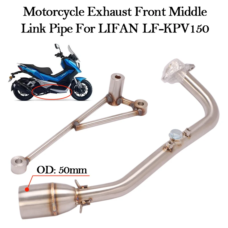Slip On Motorcycle Exhaust Modified Stainless steel Muffler Escape Moto Front Middle Connecting Link Pipe For LIFAN LF-KPV150