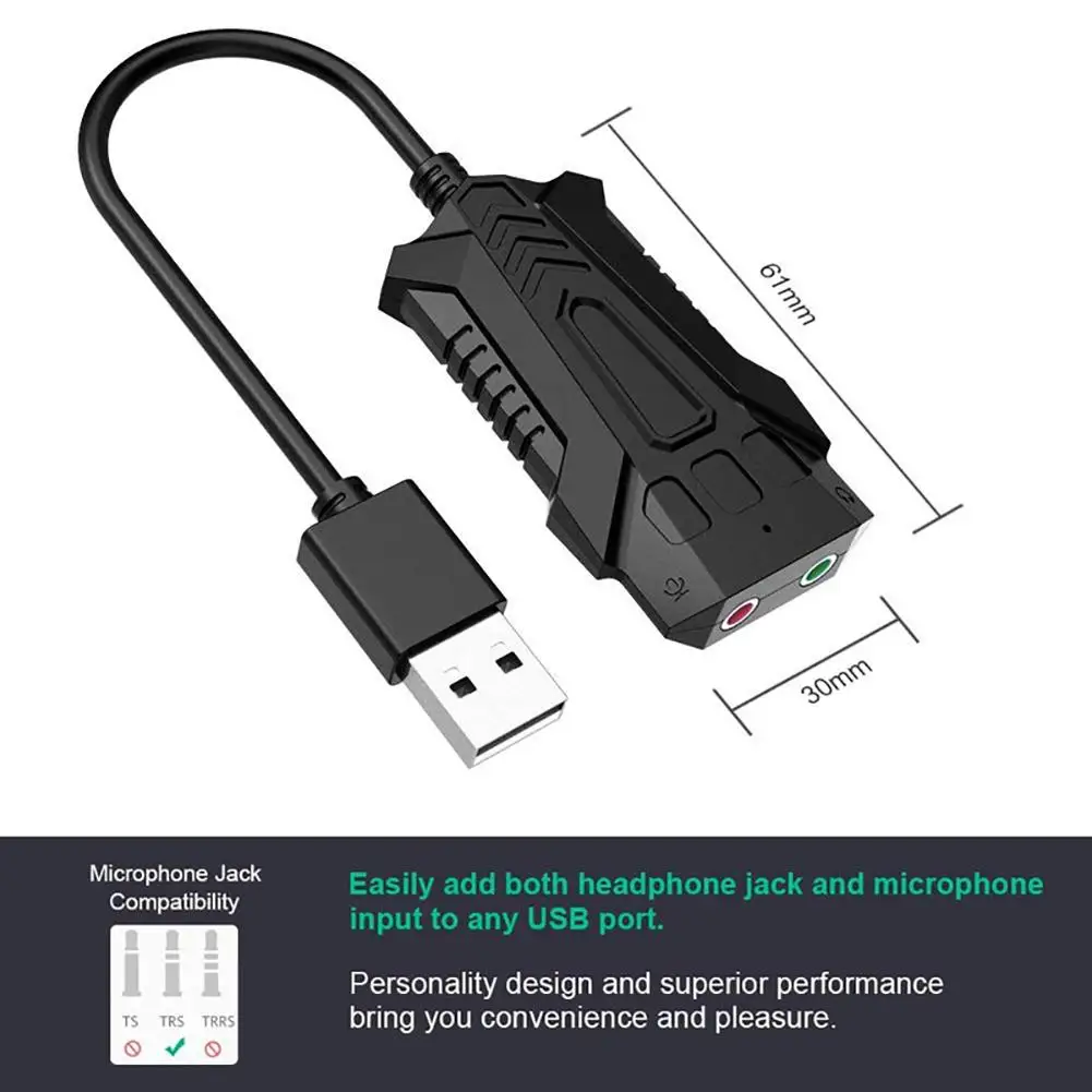 USB звуковая карта внешний настольный компьютер ноутбук для PS4 аудио адаптер