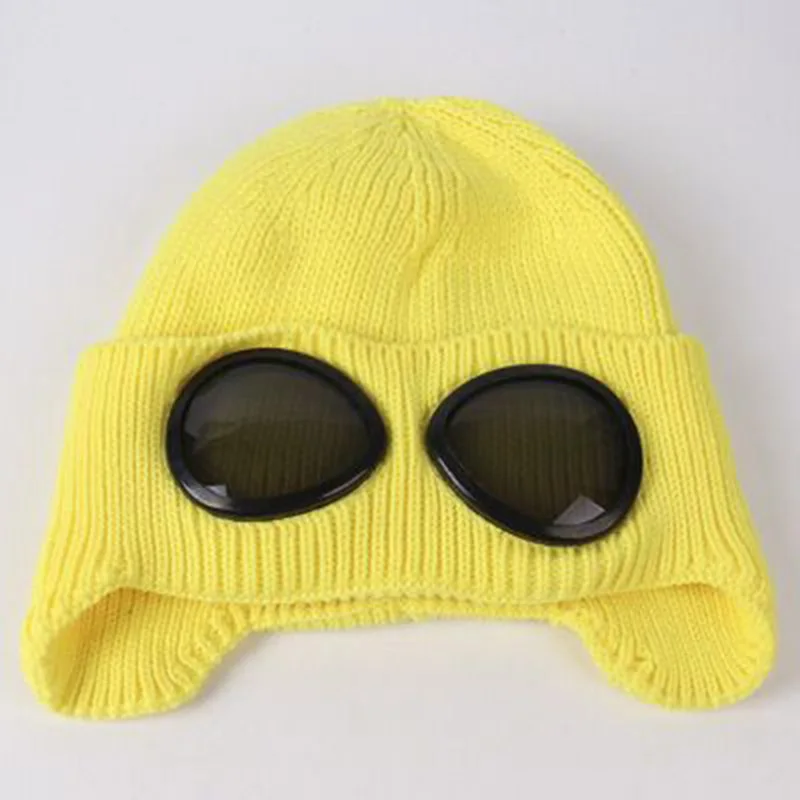 

Winter Knitted Hat Warm Beanies Skullies Ski Cap with Removable Glasses for Women Men Outdoor Sports Cap