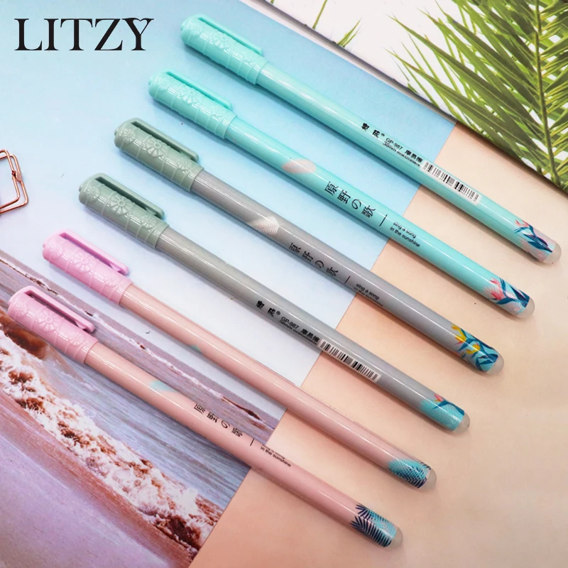 3/6 шт стираемая ручка набор для пополнения 0 38 мм синие чернила Офисная гелевая