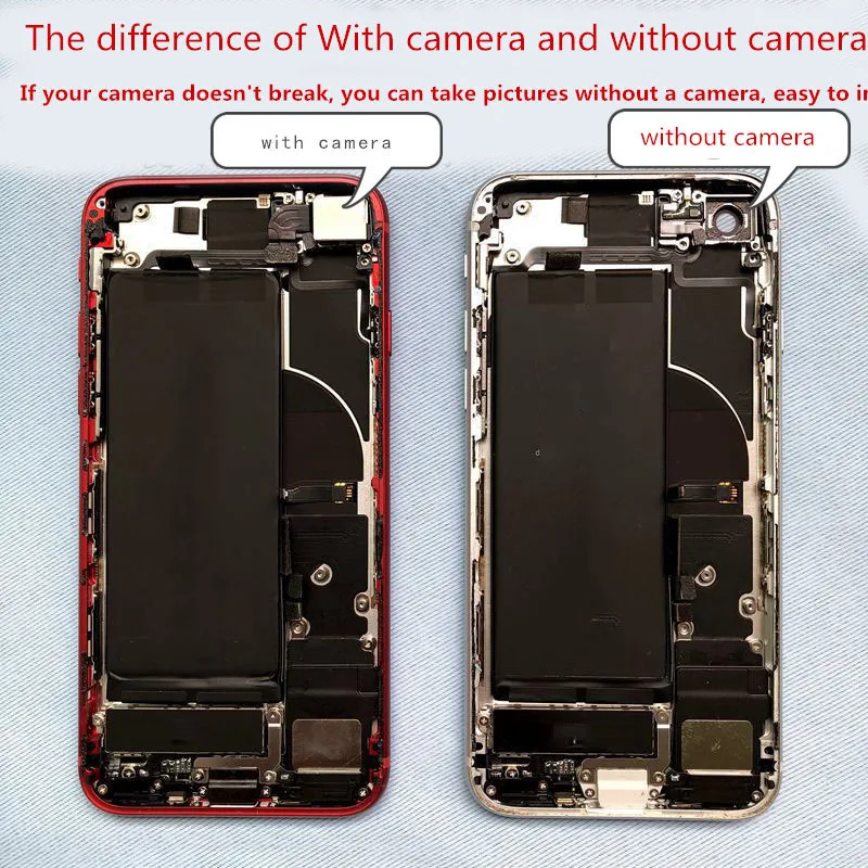 

100% оригинал, б/у 95% Новый корпус для iphone 77plus, задняя средняя рама, полный корпус, крышка батареи (с камерой)