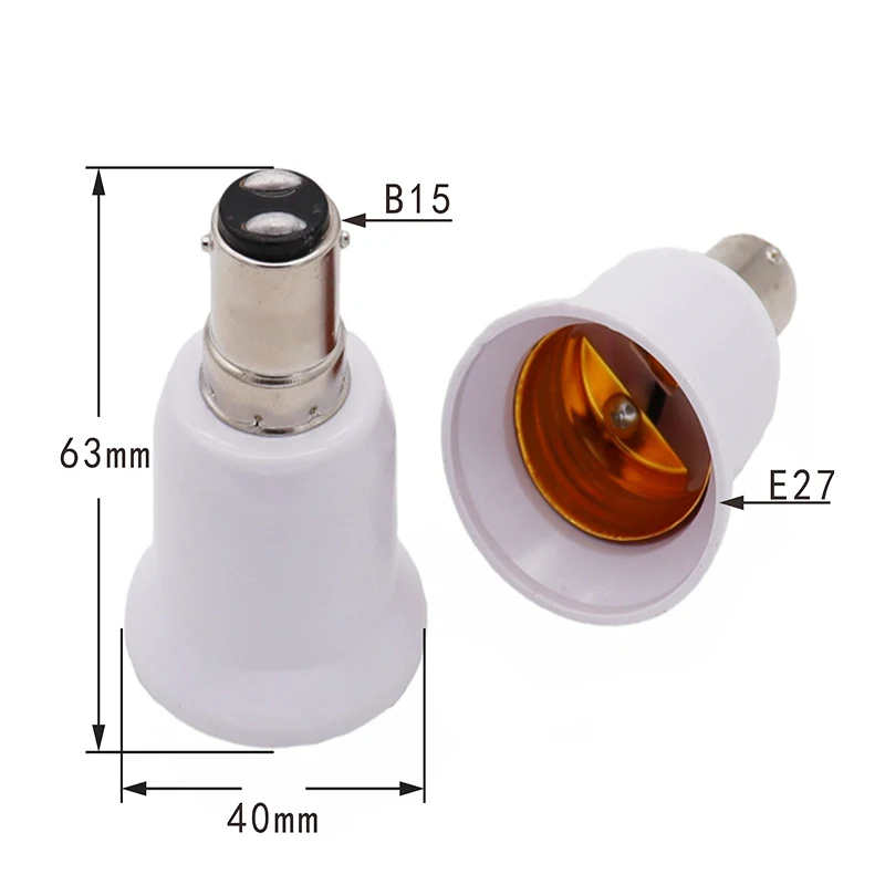 Переходник BA15D на E27 высококачественный огнестойкий материал переходник B15