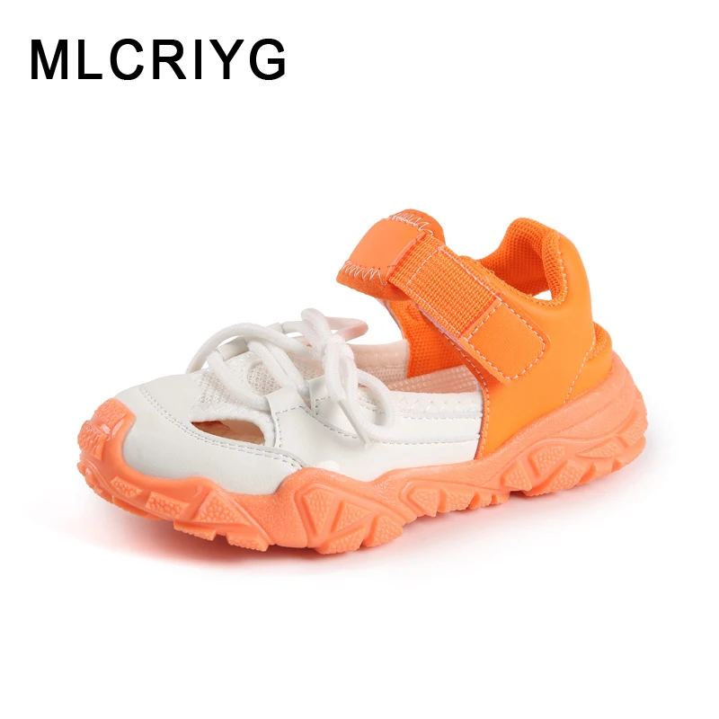 

Детские кроссовки без шнуровки, брендовые сетчатые, повседневная обувь для мальчиков и девочек, массивные кеды, на осень