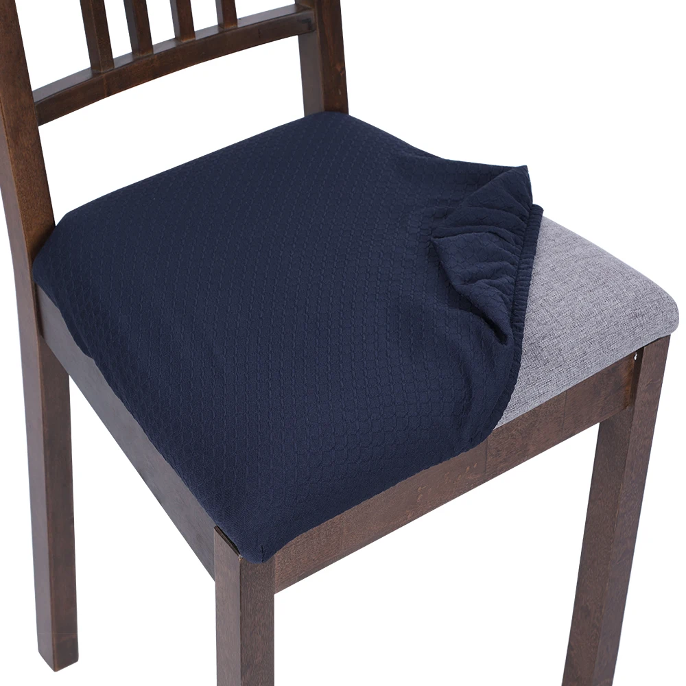 1pc Navy blue 1/2/4/6 шт Non-slip серебро диван-подушка для сидения однотонные Цвет сиденья стул подушки для Padchair стулья 40x42 см - Цвет: 1pc Navy blue