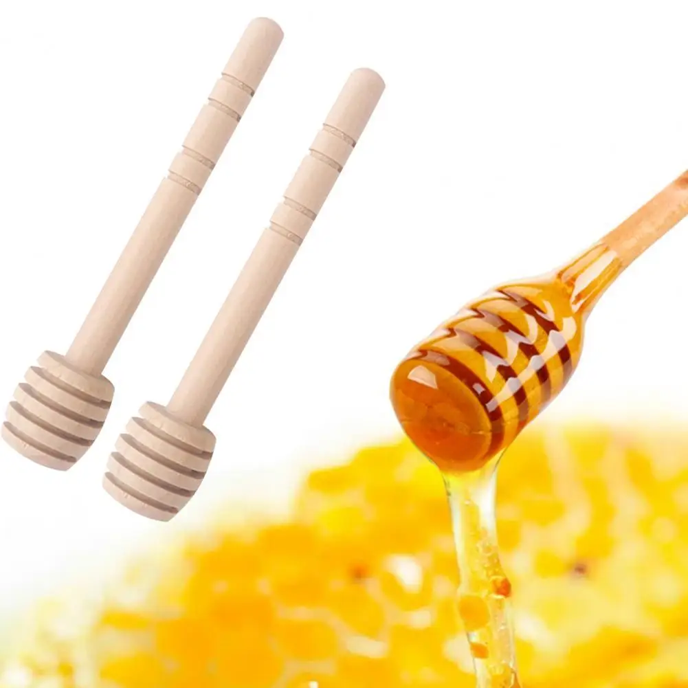 

24Pcs/Set Practical Honey Stick Ergonomic Anti-slid Wood Long Handle Stir Stick for Home