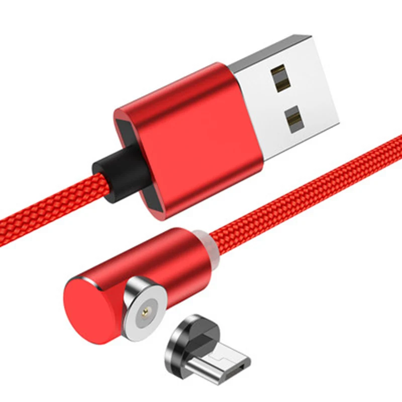 Магнитный кабель Micro Usb 90 градусов для Samsung Xiaomi LG Huawei быстрая зарядка USB Android