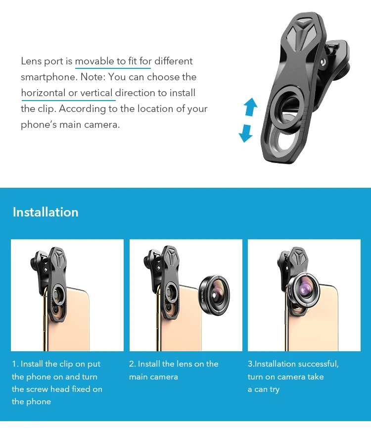 APEXEL HD 195 градусов камера &quotрыбий глаз&quot объектив оптическая мобильного телефона