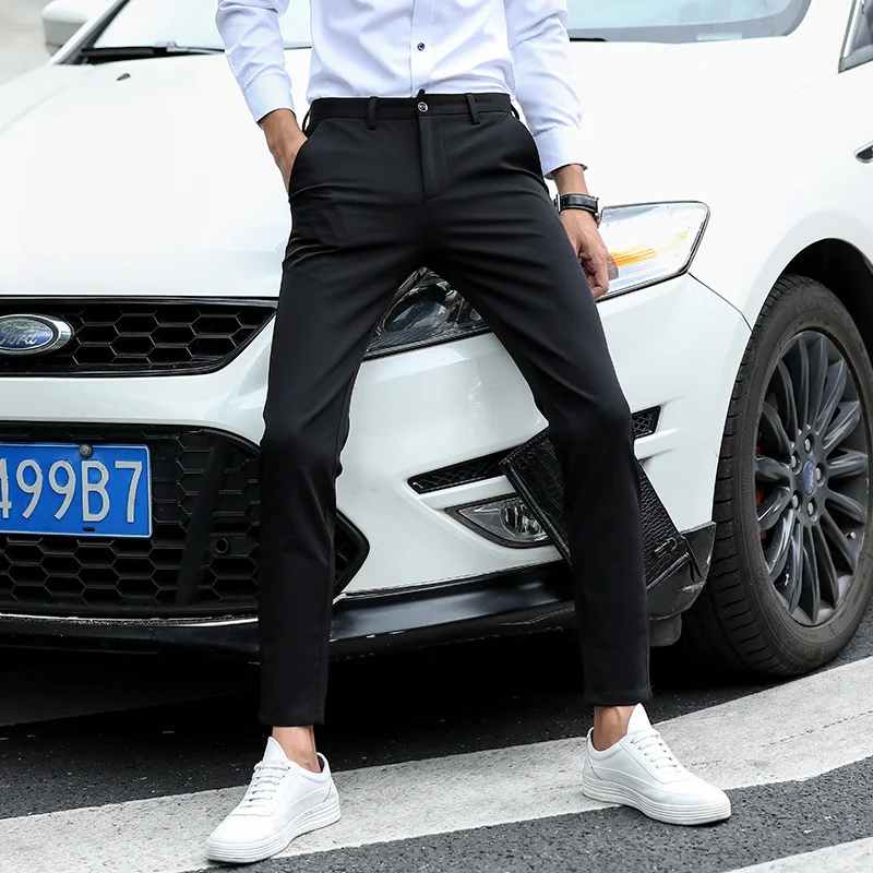 Мужские повседневные брюки новинка 2021 корейский стиль зимние Бархатные мужские
