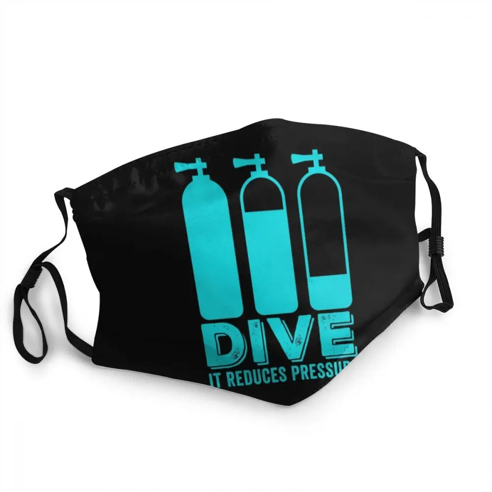 

Scuba Diver Non-Disposable Mouth Face Mask Men Dive Diving Anti Haze Dustproof Mask Protection Cover Respirator Muffle