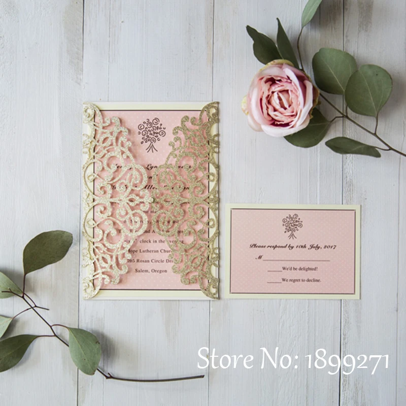 Paper laser cut free sample wedding invitation card factory printing 2017 | Дом и сад