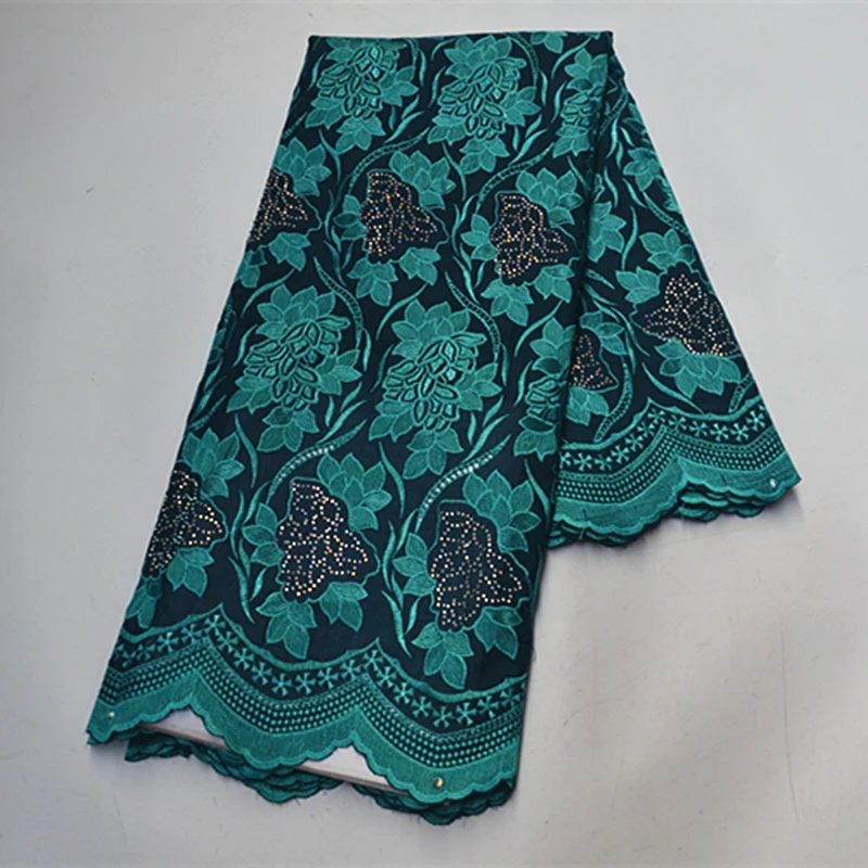 

PC03 Party Neat Embroidered Cotton Lace Fabric , Hot drilling Inspirfed wear for occasions celebrants Nigerian