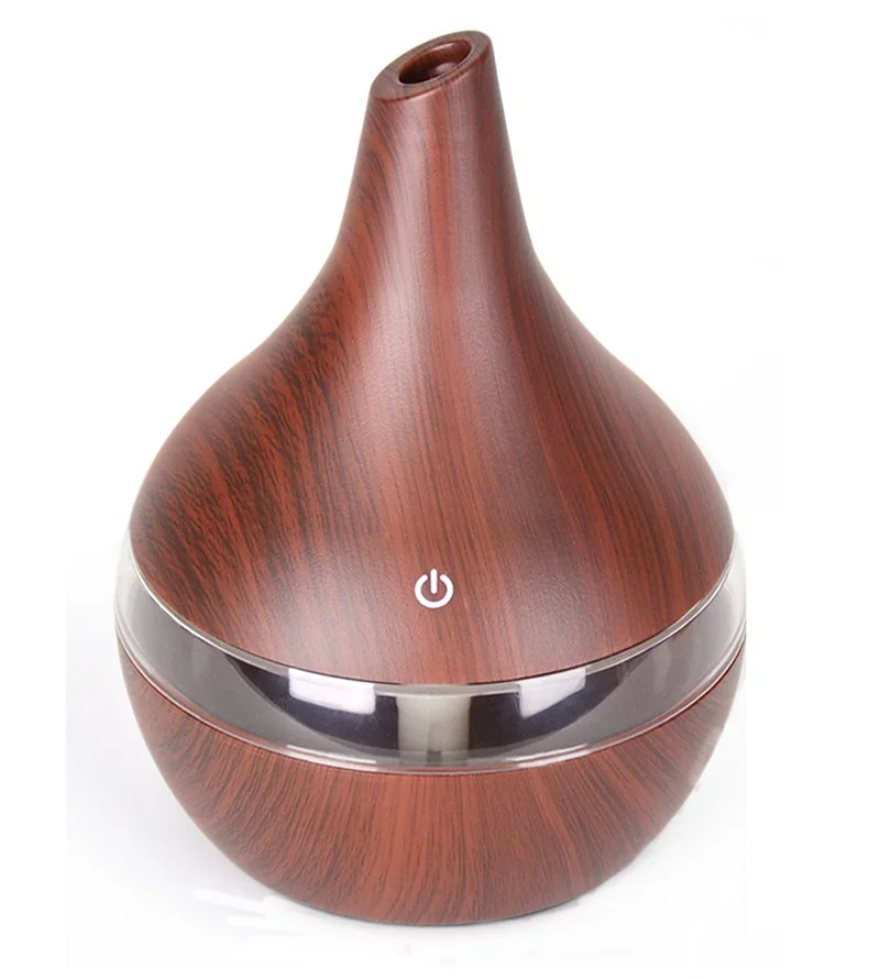 

300ML USB humidifier Electric oil Aromatherapy wood grain Ultrasonic air diffuser with 7 colors lights for home office Car