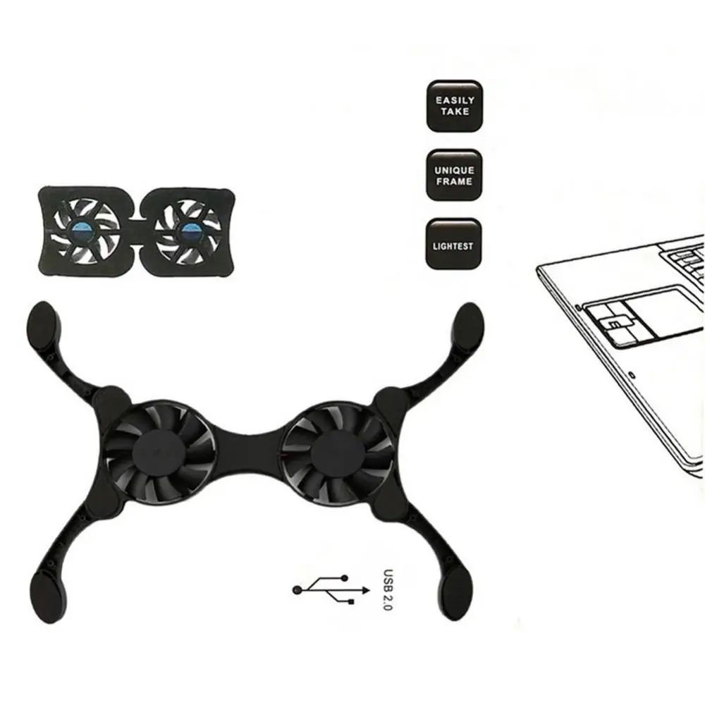 Складной вентилятор охлаждения с USB кулер для процессора мини-кулер ноутбука