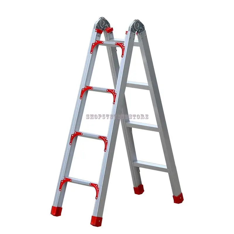 Утолщенная складная инженерная лестница многофункциональная алюминиевая литая телескопическая вертикальная чердачная 2м Джо он.