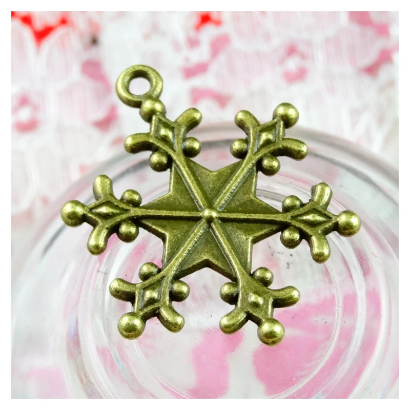 

40 шт цинкового сплава Снежинка Подвески Ювелирных изделий DIY ручной работы ювелирных изделий