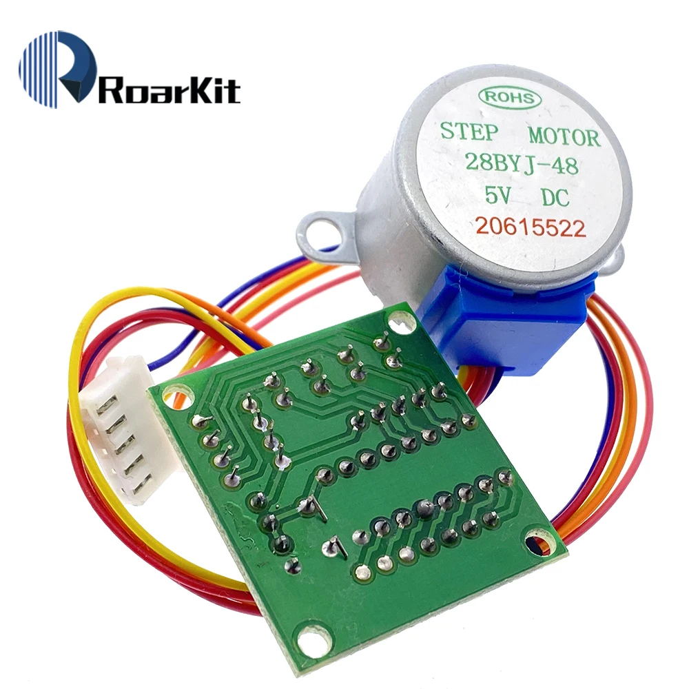 4 фазный шаговый двигатель + плата драйвера ULN2003 с модулем тестирования привода