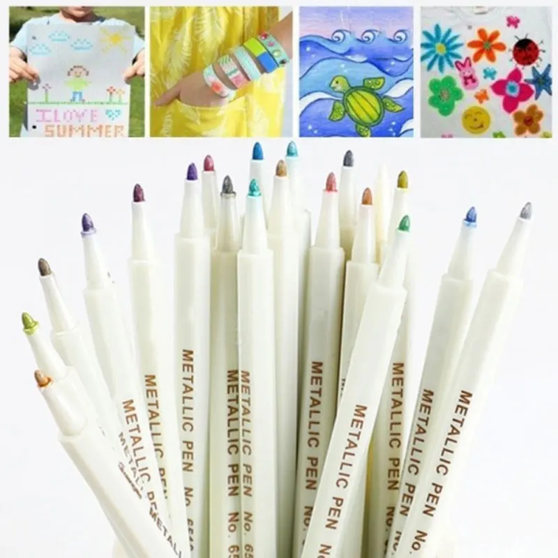 

10/12/15/20 Colors Acrylic Pens Marker Pens Paint Pen Write on Stones Glass Premium