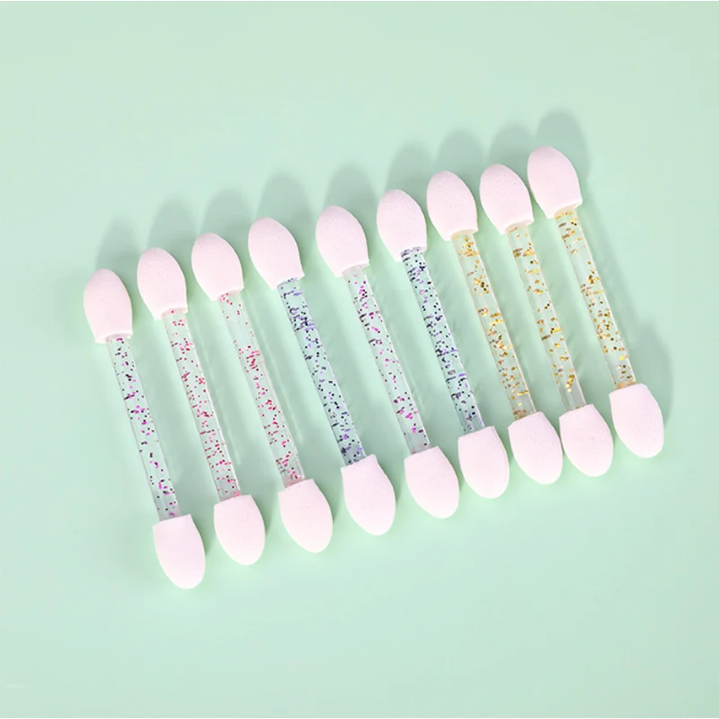 

10Pcs Professional Sponge Stick Eye Shadow Applicator Cosmetic Brushes Double-head Eyeshadow Brush For Women Makeup Tools