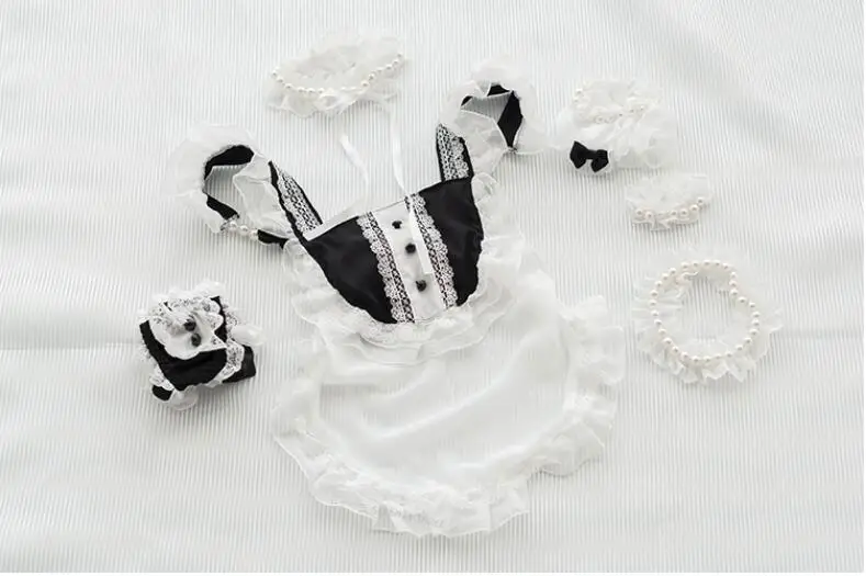 

Woman Sexy Kawaii Cow Costume for Women Girl Anime Lingerie Cute Apron Maid Clothes Lace Sleepwear Stripper Outfit Cosplay Ddlg
