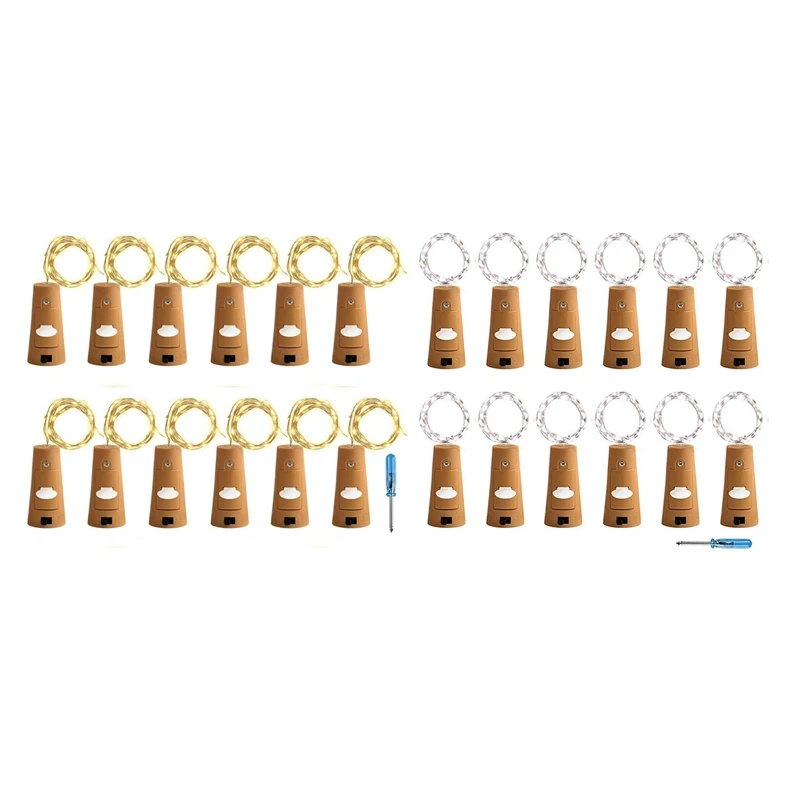 

Пробковые огни для винных бутылок, огни для винных бутылок, 12 шт. в упаковке, 6,5 футов, 20 светодиодов, гирлянда из пробки для вина, Мейсона, сте...