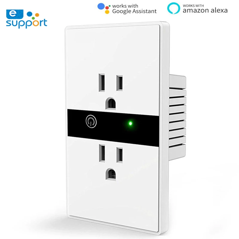 EWeLink настенная розетка умная WIFI вилка 10A 110 В США совместима с Amazon Alexa Google Home
