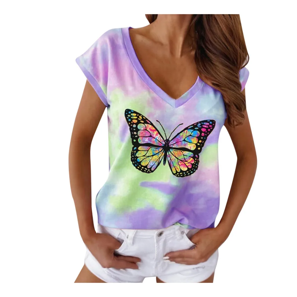 Новинка 2020 женская летняя футболка с v образным вырезом короткий рукав галстук
