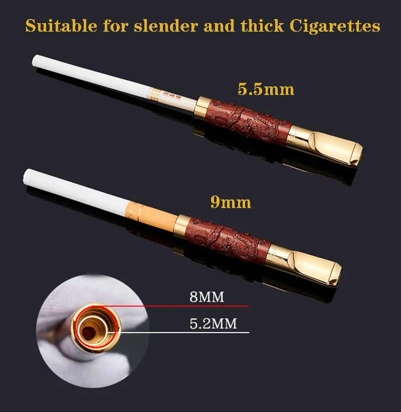 high grade cleaning filter original zobo Sandalwood cigarette mouthpiece holder men/women double use slender/thick cigarettes | Дом и сад