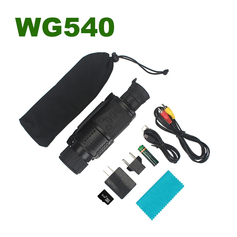 WG540 WG540 инфракрасные цифровые Монокуляры ночного видения с 8G tf-картой полный Темный 5X40 200 м Диапазон охотничий Монокуляр оптическая система ночного видения - Цвет: WG540