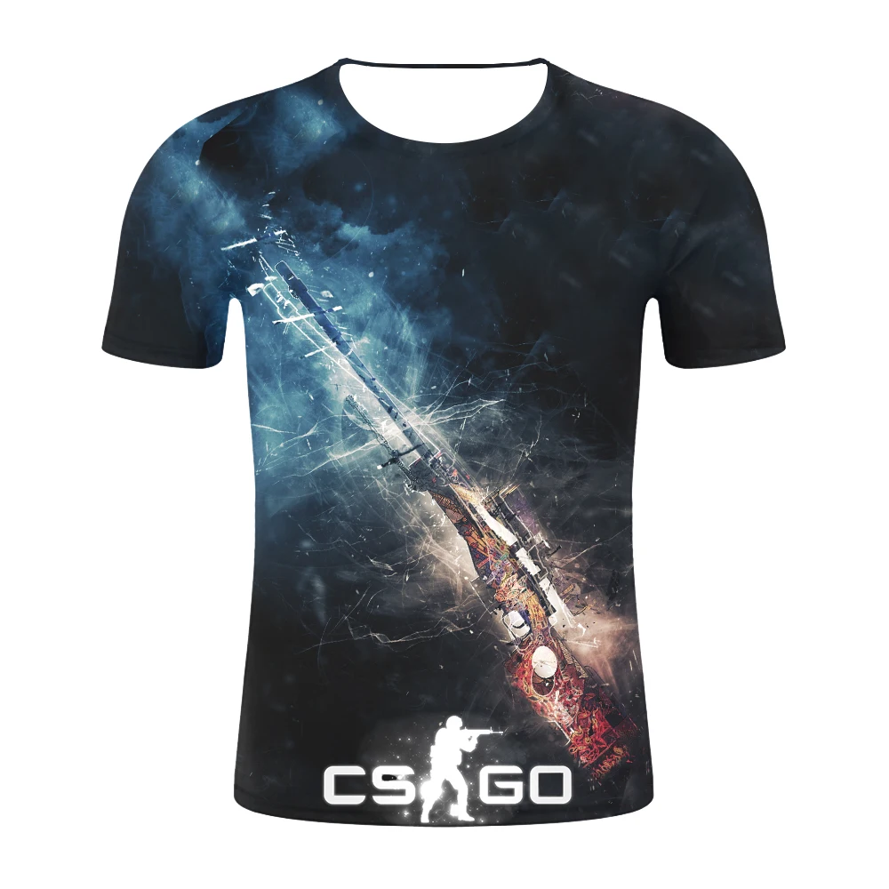 2019 CSGO 3D Men Tshirt Top Quality Brand Clothing Funny T-Shirt mens Tee Counter Strike Global Offensive CS GO Gamer T Shirt |