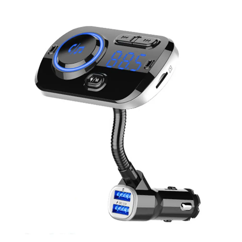 Cool lighting effect Автомобильный fm-передатчик с 1,7 дюймовым дисплеем обновленный BT70 Bluetooth передатчик Quick Charge3.0 беспроводной fm-модулятор - Цвет: Cool lighting effect