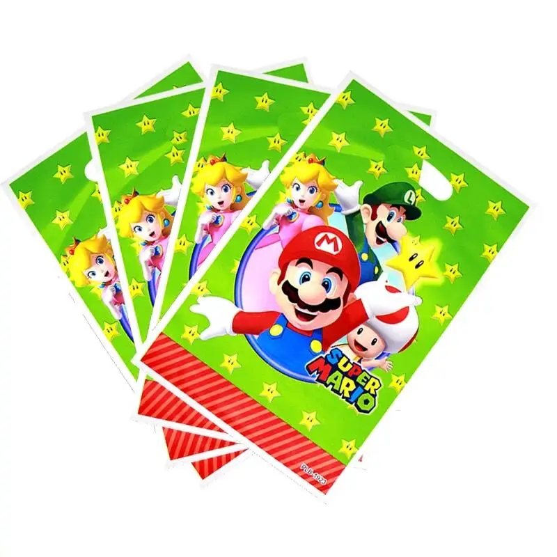 Sega Sonic The Hedgehog Super Hero New Cartoon Plastic 18X26CM Gift Loot Bags 10PCS Birthday Party Candy Bag Supplies Event | Дом и сад