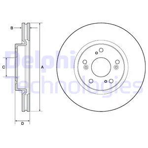 

DELPHI BG4698C на тормозном диске (зеркале) пневматический CIVIC 2013 ACCORD 2,0 2,4 2013 (293 × 5)