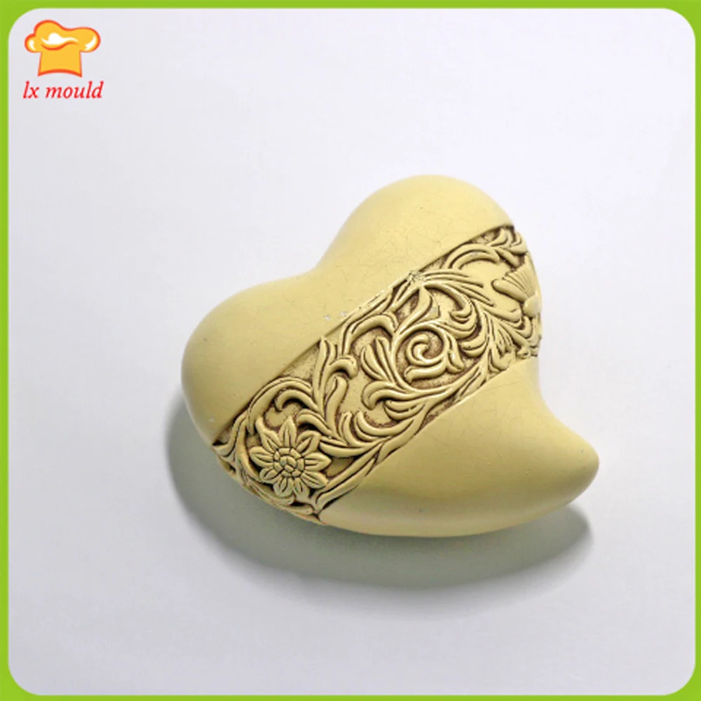 

LXYY Original Love Embossed Pattern Silicone Molds Candle Aromatherapy Gypsum Soap Chocolate Ice Cream Silicone Moulds