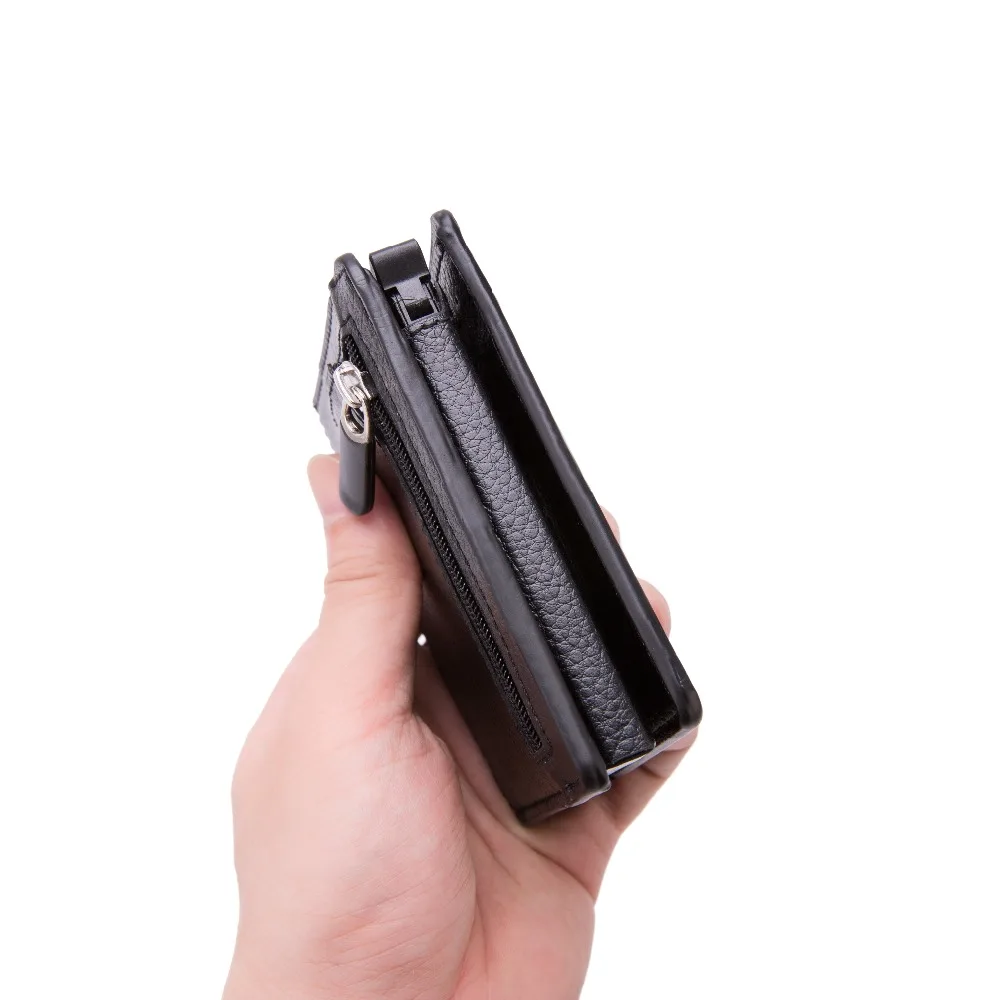 Bisi Goro тонкий кошелек для мужчин Rfid держатель для карт Magic из искусственной кожи тонкий мини кошелек маленькая сумка для денег Женские кошельки из углеродного волокна