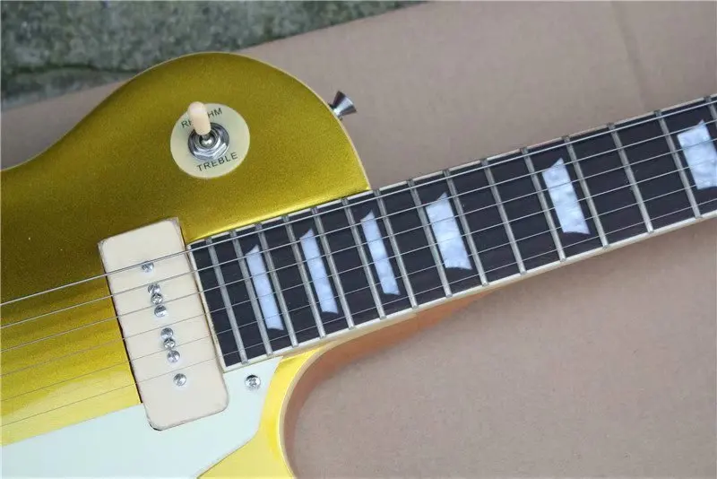 

free shipping China Custom Guitar new golden top standard goldtop guitar P90 Pickup 2
