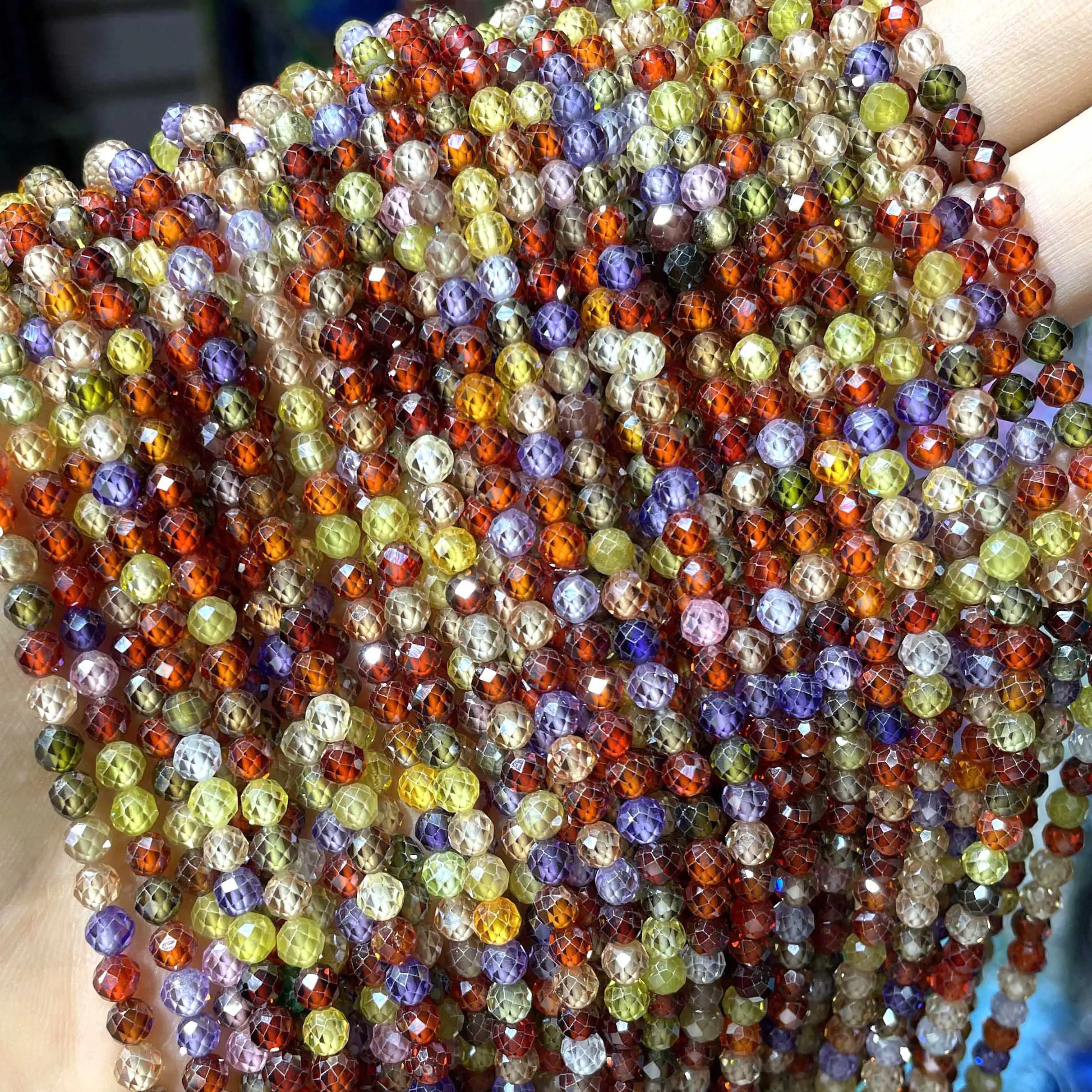 

Для детей 2, 3, 4 мм природных граненые разноцветный Цирконий драгоценный камень свободные каменные бусины-разделители для изготовления ювел...